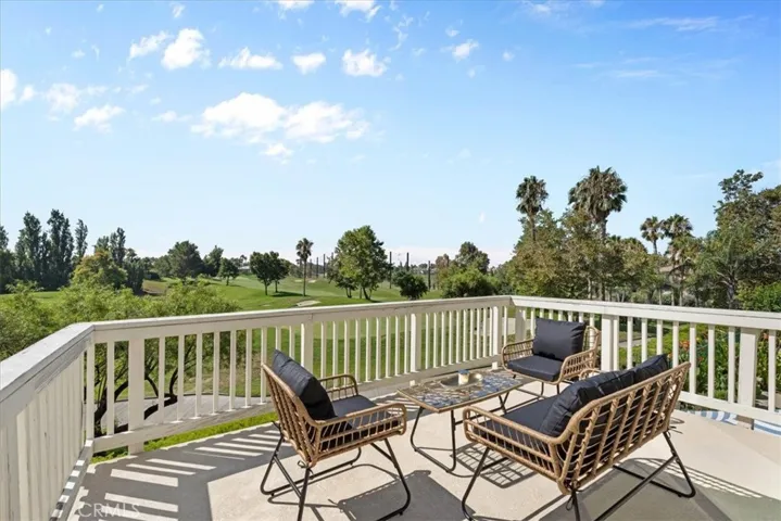 Balcony off Master bedroom on the golf course