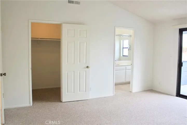 Master bedroom with walk-in closet, bath and balcony