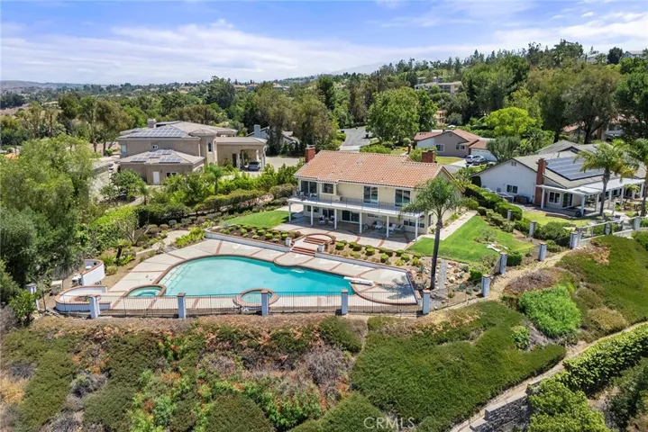 Ariel view of the back of the property