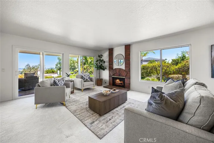 very nice size family room for those cozy fires