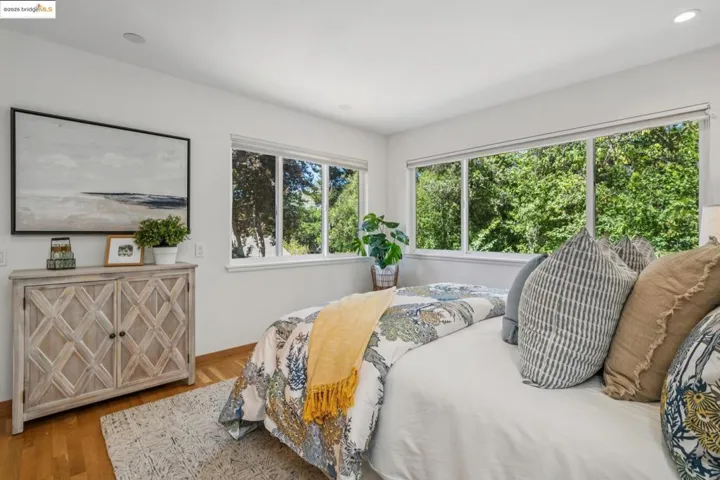 Bedroom featuring wood finished floors and recessed lighting