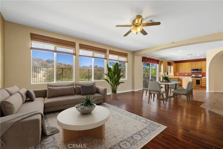 Virtually Staged. Family room with built ins