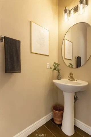 Virtually Staged Upstairs Loft. Wood floors