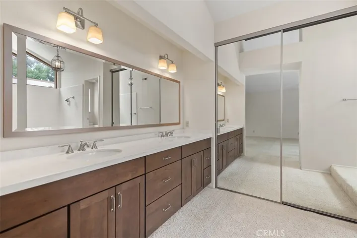 Primary remodeled vanity area.