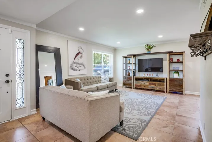 Front entry into living room.