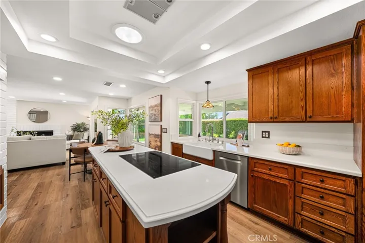 Open and airy with lots of space to work and socialize.