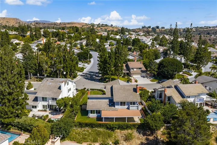 Aerial view of back of property.