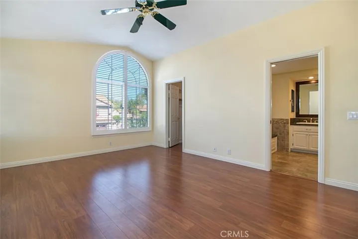 Master suite has walk in closet and master bath