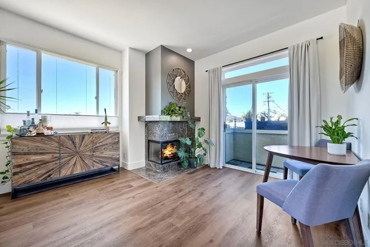 Looking North-West. Fireplace is Natural Gas for on-demand cozy evenings.