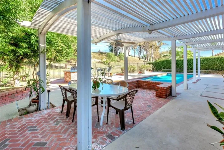 Covered patio.  Great for entertaining.