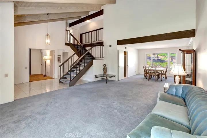 Entryway and living room.