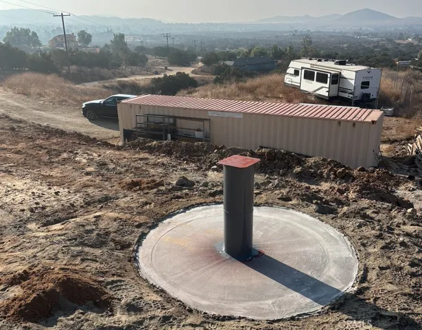 Recently drilled water well
