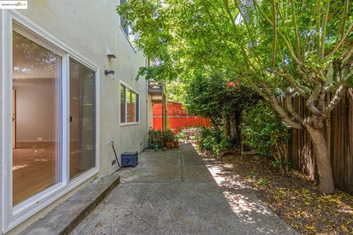 Fenced backyard featuring a patio area