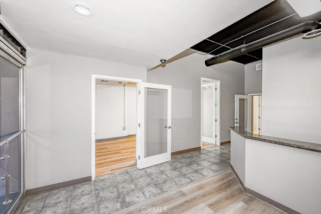 front desk with view to large office