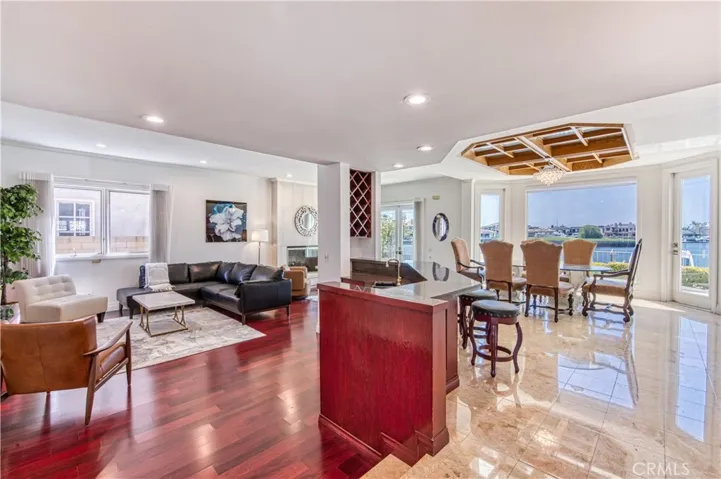 Open Living Space with Bar