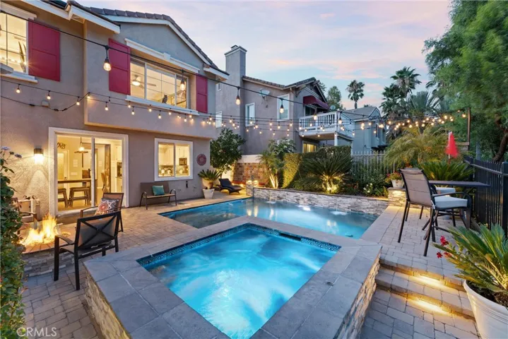 Backyard oasis with pool and spa