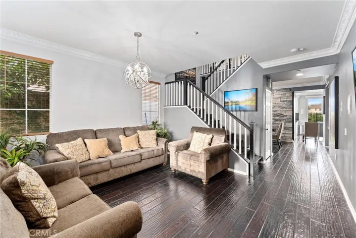 Spacious living area with an open floor plan