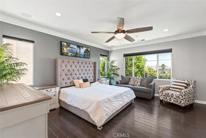 Spacious primary bedroom retreat