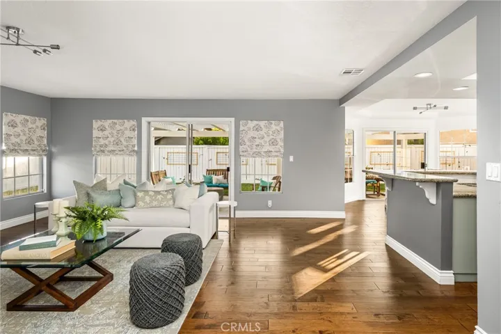 Afternoon sun flickering across the beautiful hardwood floors