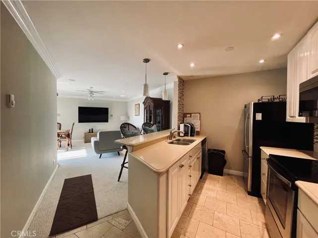 Kitchen Opens to Living Room