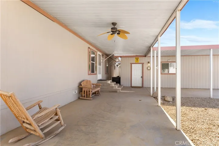 Covered patio for relaxing in the shade