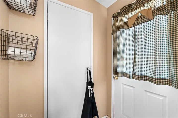 Storage closet inside back door