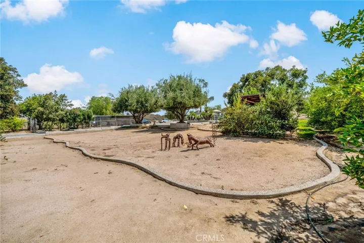 Additional space inside the fenced area around the home.
