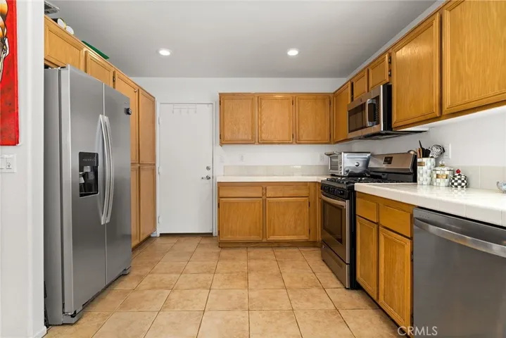 Kitchen and door to garage