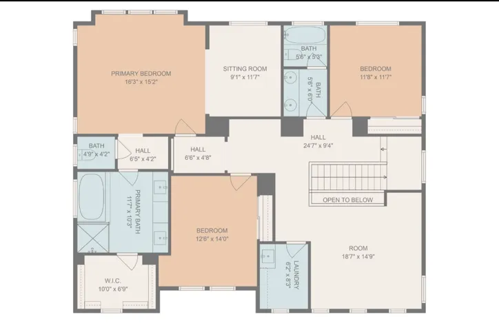 Upstairs Floorplan