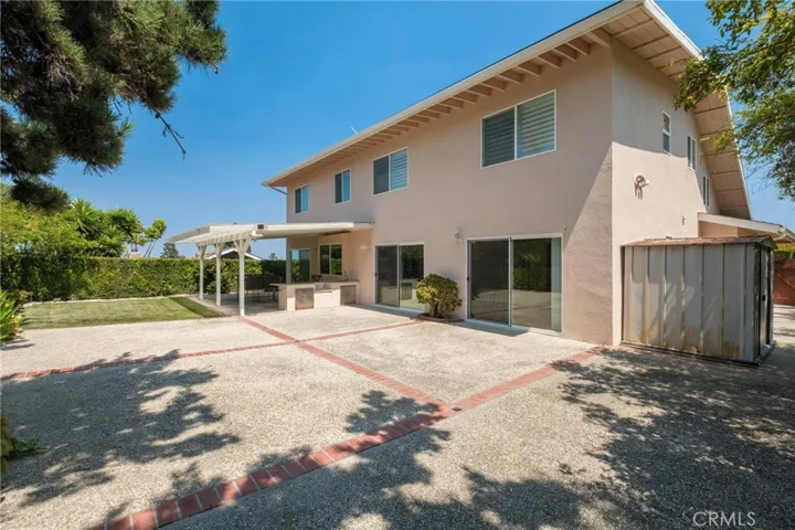 Large concrete patio