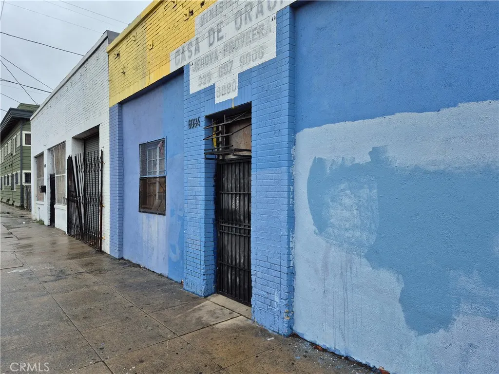 Front View of Blue Building