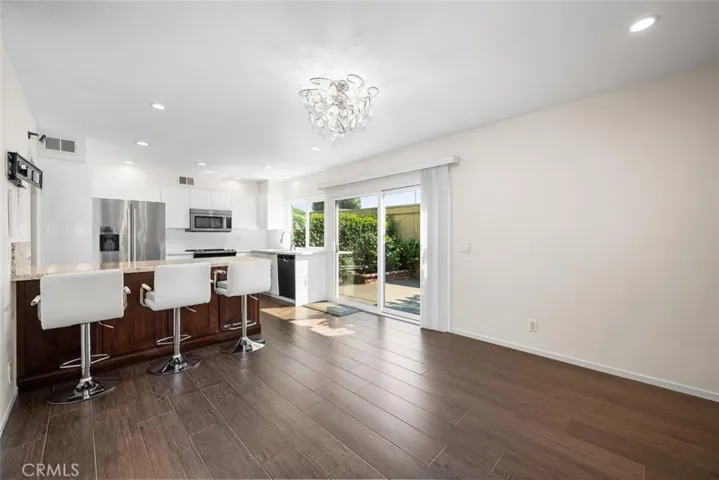 Family room kitchen area before staging