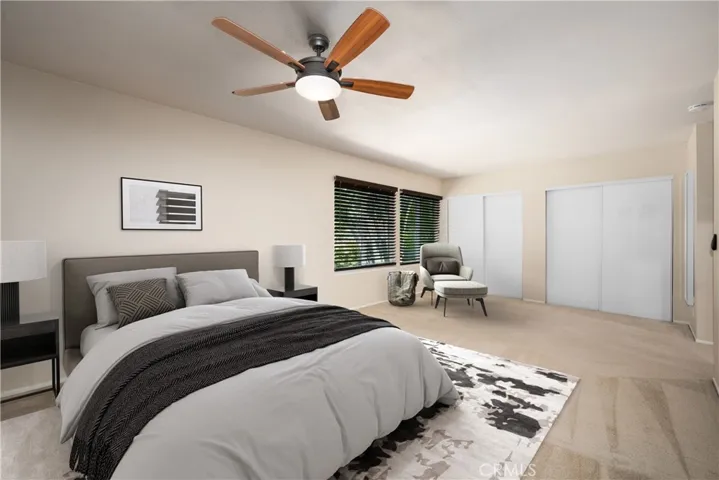 Virtually Staged Master Bedroom.