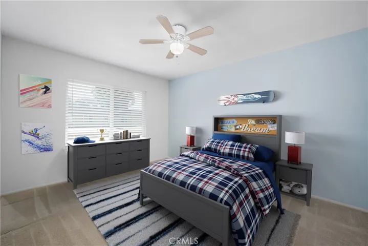 Virtually staged bedroom #2 This room is very big and could accommodate up to 2 beds if needed.