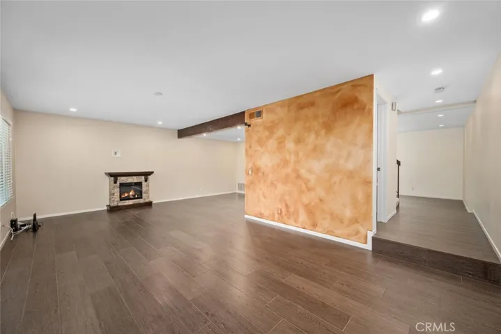 living room unfurnished before staging