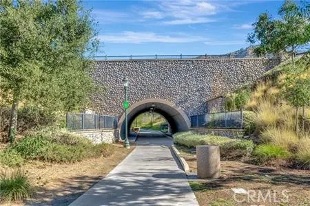 The walking paths go below the surface streets and through this wonderful stone tunnel.