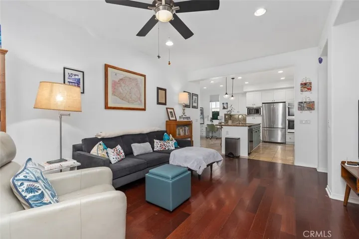Family room open to kitchen
