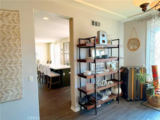 Formal dining room off of kitchen