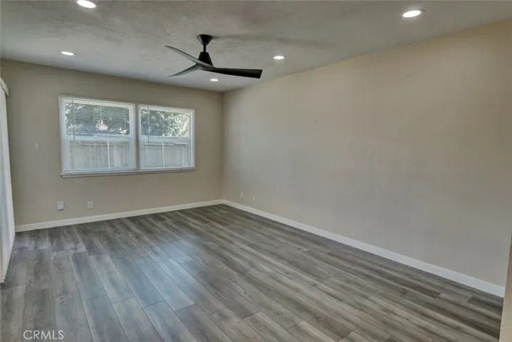 Recessed lights in living areas, kitchen and bathroom