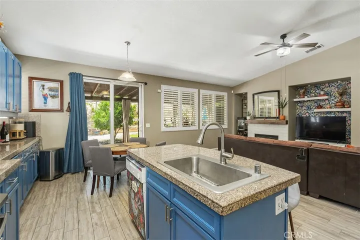Overlooking the family room