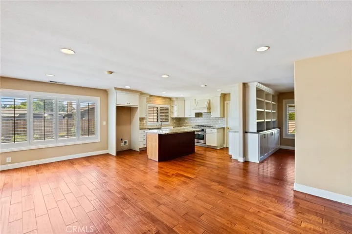 View from family room to the kitchen