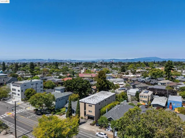 Aerial view of residential area