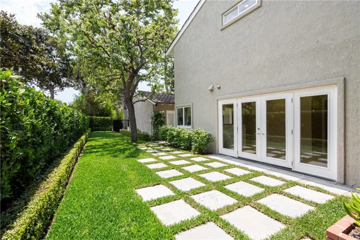 Patio outside Kitchen and lawn area.