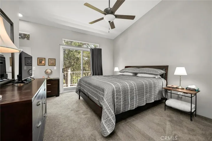 Primary suite with vaulted ceilings
