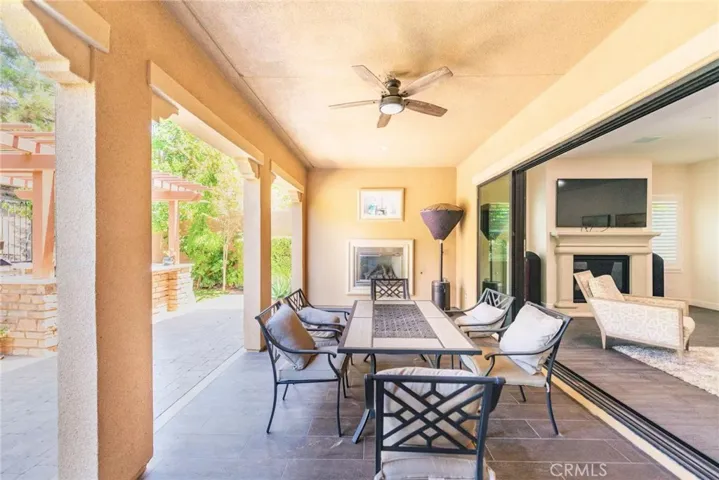 another view of backyard patio