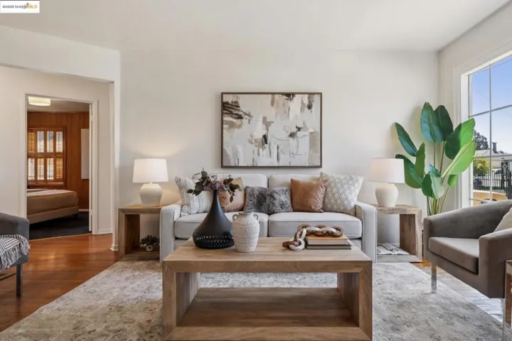 Living area featuring wood finished floors