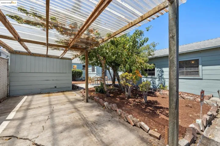 View of patio / terrace with a pergola