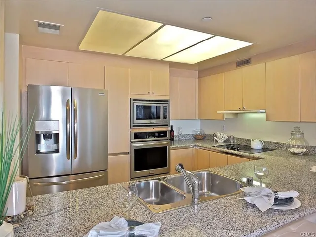 kitchen with stainless steel appliances