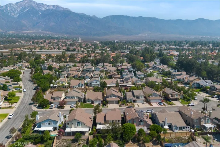 Aerial view of the neighborhood.