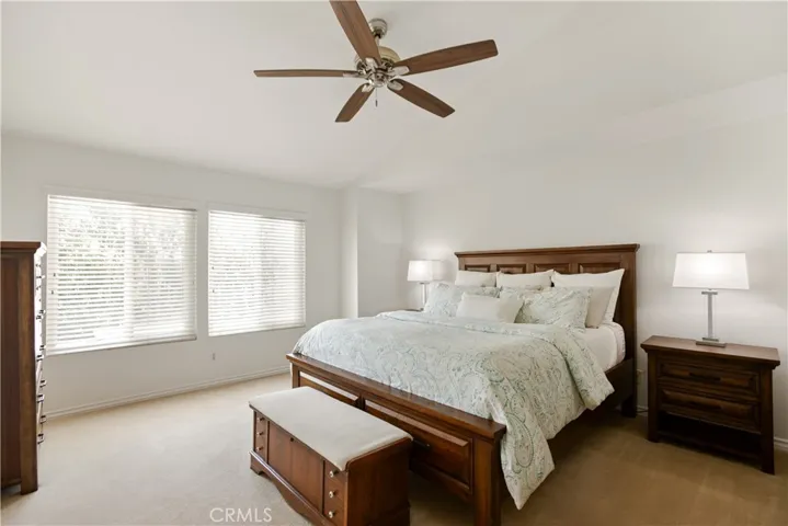 What a nice primary bedroom which overlooks the tranquil backyard.